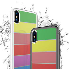 Rainbow tempered glass cases for iPhone X